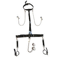 Бондажний набір з металевим анальним гаком Art of Sex Bridget Bondage set with anal hook № 4 - SO8322