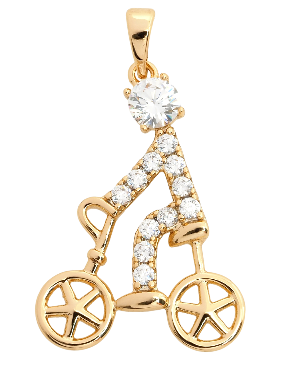 Кулон Xuping Позолота 18K "Велосипедист" для ланцюжка до 5мм
