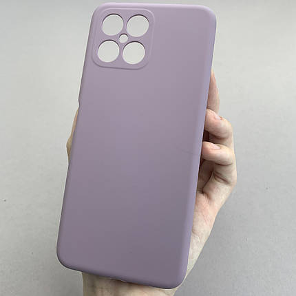 Чохол для Honor x8 силікон кейс чохол з мікрофіброю на телефон хонор х8 чорничний r4e, фото 1