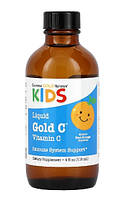 Рідкий вітамін С для дітей натуральний апельсиновий смак California Gold Nutrition, 118 мл, фото 3
