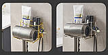 Полиця тримач для фена у ванну. Кріплення поличка для фена з неіржавкої сталі Настінний тримач, фото 5