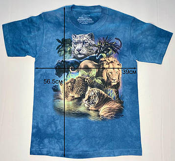 Дитяча 3d-футболка Маунтин із зображенням сімейства котячих, Футболка The Mountain — розмір 39*56 см, США