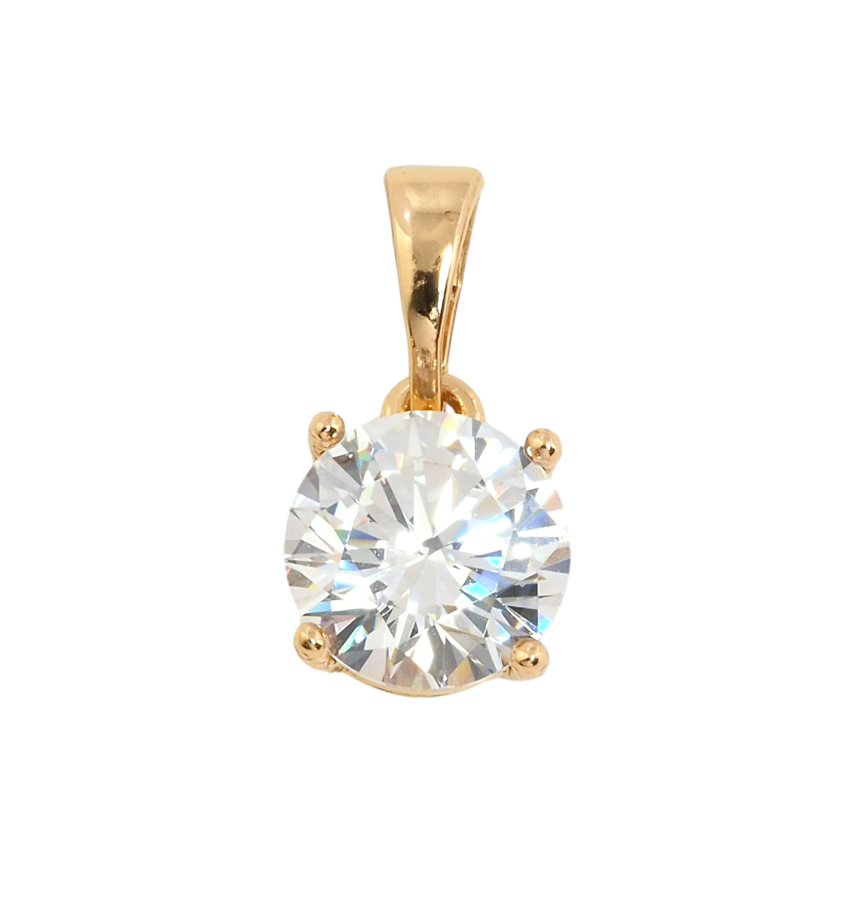 Кулон Xuping Позолота 18K "Фіаніт, ø 8мм" для ланцюжка до 5мм