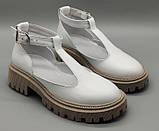 Madlen стильные кожаные демисезонные туфли для девочек, девушек и женщин., фото 3
