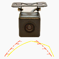 Универсальная камера заднего вида с активной разметкой Prime-X T611 CAN+IPAS (кронштейн)