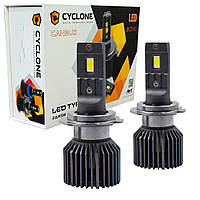 Led лампи Н7 6000к 60 ват 12000 люмен світлодіодні лампи Cyclone LED H7 6000K type 45 60watt 12000 lumen