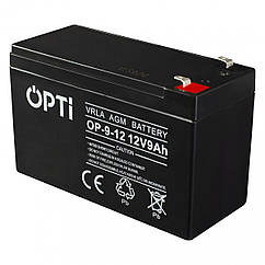 Акумуляторна батарея Volt Polska AGM OPTI 12 V 9 Ah Vrla Живлення систем аварійного електропостачання