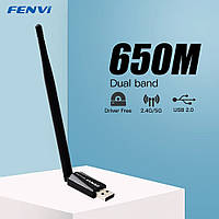 Беспроводной WiFi адаптер Fenvi AC650U 650Mbps 2.4/5GHz