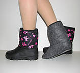 Дитячі сноубутси чорні піна знімний носок розмір 28/29 31, фото 9