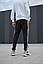 Спортивний костюм чоловічий Adidas весняний осінній олімпійка штани адідас чорний-білий, фото 5