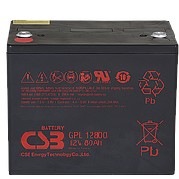 Аккумуляторная батарея CSB GPL12800, 12V 80Ah (261х168х210 (220)