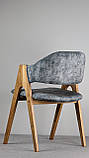 М'який стілець "Джим" з дерева та тканини в кольорі Графіт, фото 5