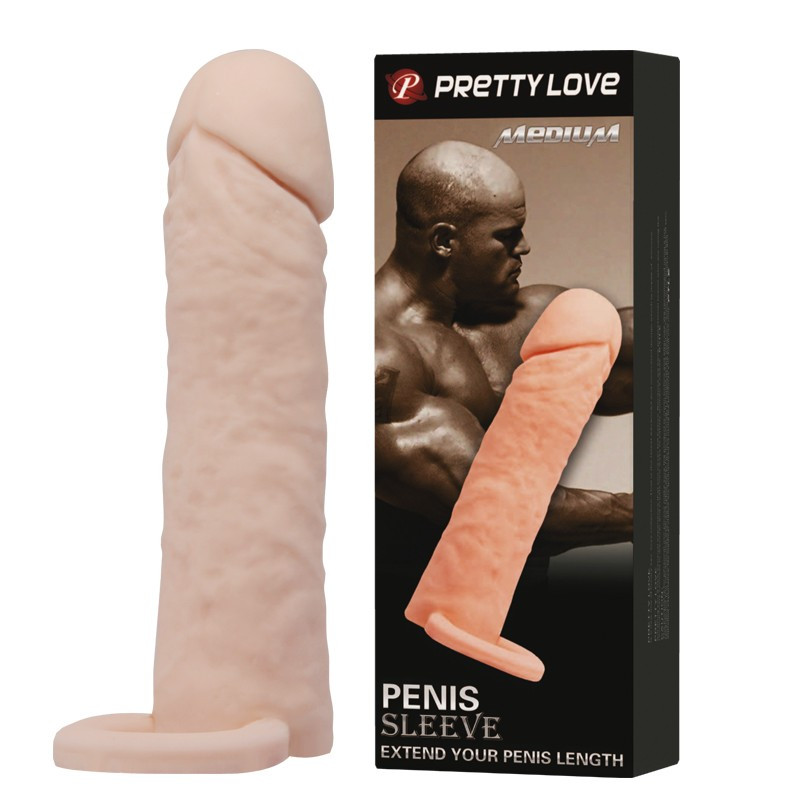 Подовжувальна насадка Pretty Love Penis Sleeve Medium Flesh