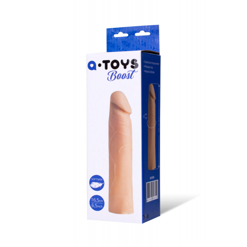 Насадка реалістична для збільшення члена A-Toys Boost 16,5 см softskin