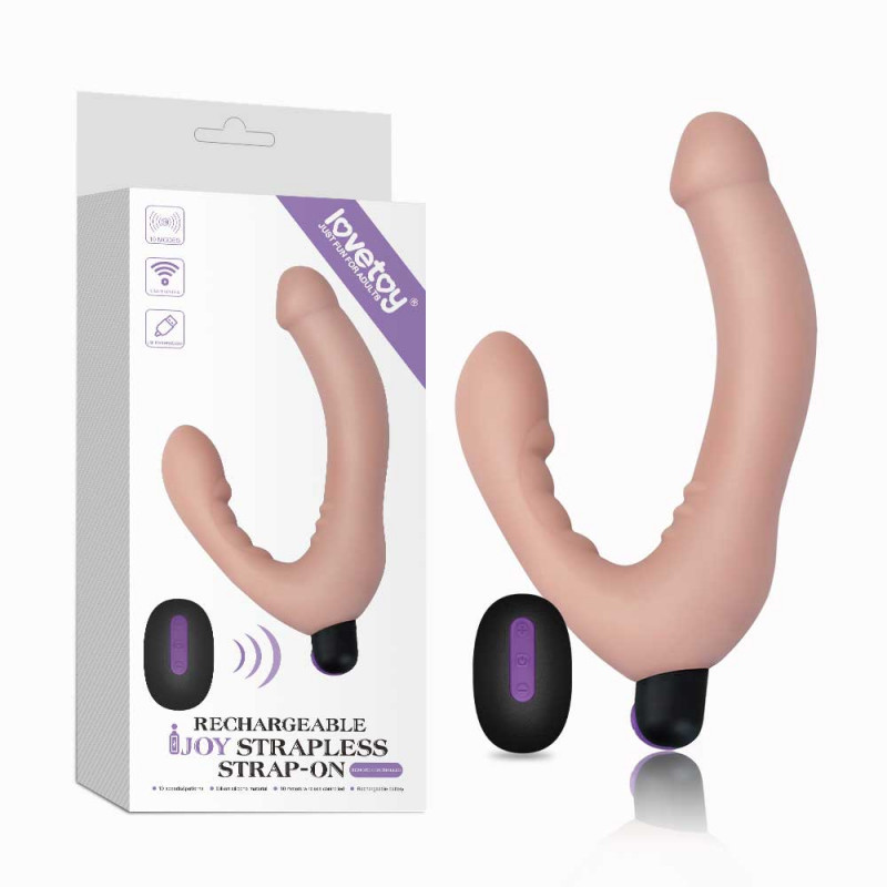 Безремневий вібрострапон із бездротовим пультом IJOY Strapless strap-on remote control