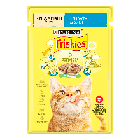 Корм для котів Friskies (Фріскіс) з лососем шматочки у підливці 85 г, Purina