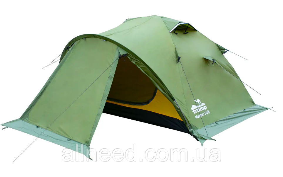 Намет двомісний всесезонний зимовий захисного кольору Tramp Mountain 2 (v2) green *