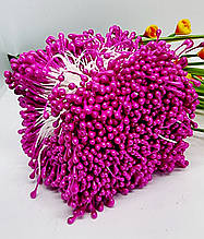 Тичинки нитки. 50 ниток (100 головок). Колір малиновий.