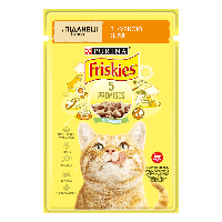 Корм для котів Friskies (Фріскіс) з куркою шматочки у підливці 85 г, Purina