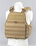 Плитоноска Plate Carrier жилет тактичний Mil-Tec Койот 13463105, фото 11