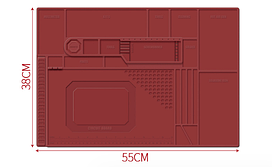 Килимок для паяння силіконовий термокилимок Telijia 380*550 TE-702