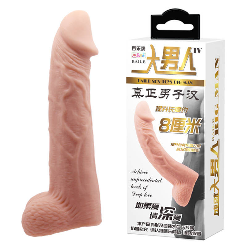 Реалістична подовжувальна насадка (на 8 см) BAILE SEX TOYS BOG MAN, BI-026238