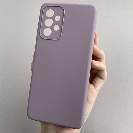 Чохол для Samsung Galaxy A52 силікон кейс чохол з мікрофіброю на телефон самсунг а52 чорничний r4e, фото 1