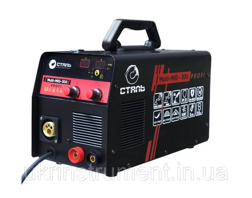 Сталь Multi Mig-300 напівавтомат зварювальний інверторного типу MIG/MAG/MMA для алюмінію, будинки, гаража