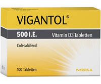 VIGANTOL 500 I.E. Vitamin D3 Tabletten 100 шт. Германия