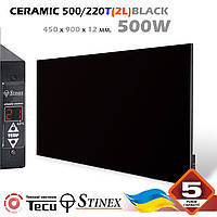 ОБОГРЕВАТЕЛЬ С ТЕРМОСТАТОМ КЕРАМИЧЕСКИЙ STINEX 500 ВТ CERAMIC 500/220-T(2L) BLACK