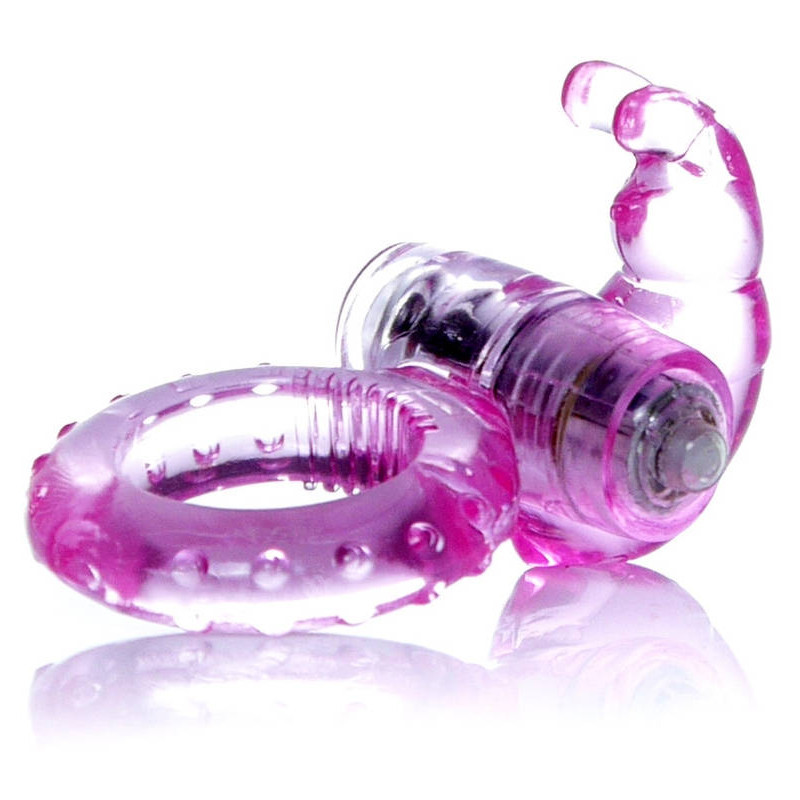 Ерекційне віброкольцо BOSS Rabbit Vibro CockRing pink