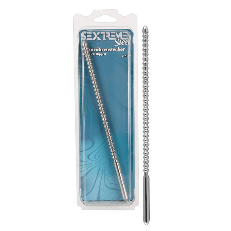 Стимулятор уретри металевий Dip Stick Ribbed 8
