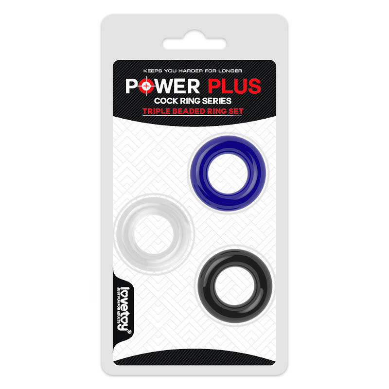 Гладкі ерекційні кільця Power Plus Triple Donut Ring Set