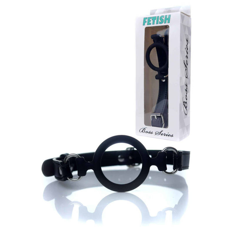 Капелюх із кільцем на ремінці O-ring Gag Black Fetish Boss Series