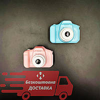 Цифровой детский фотоаппарат видеокамера Smart Kids GM13 розовый, голубой Синий