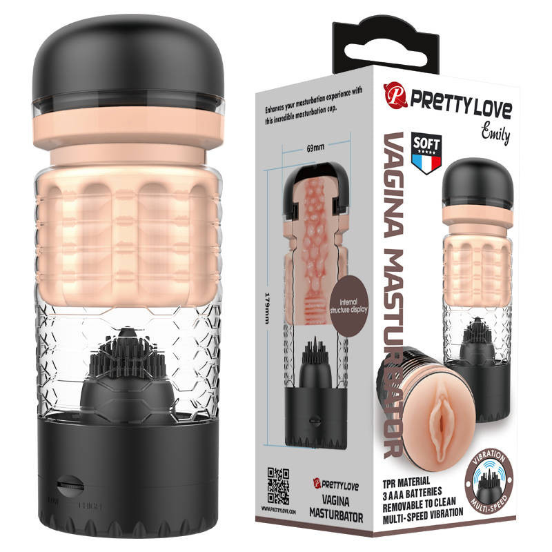 Мастурбатор вагіна з вібрацією Pretty Love Emily, BM-00900T65
