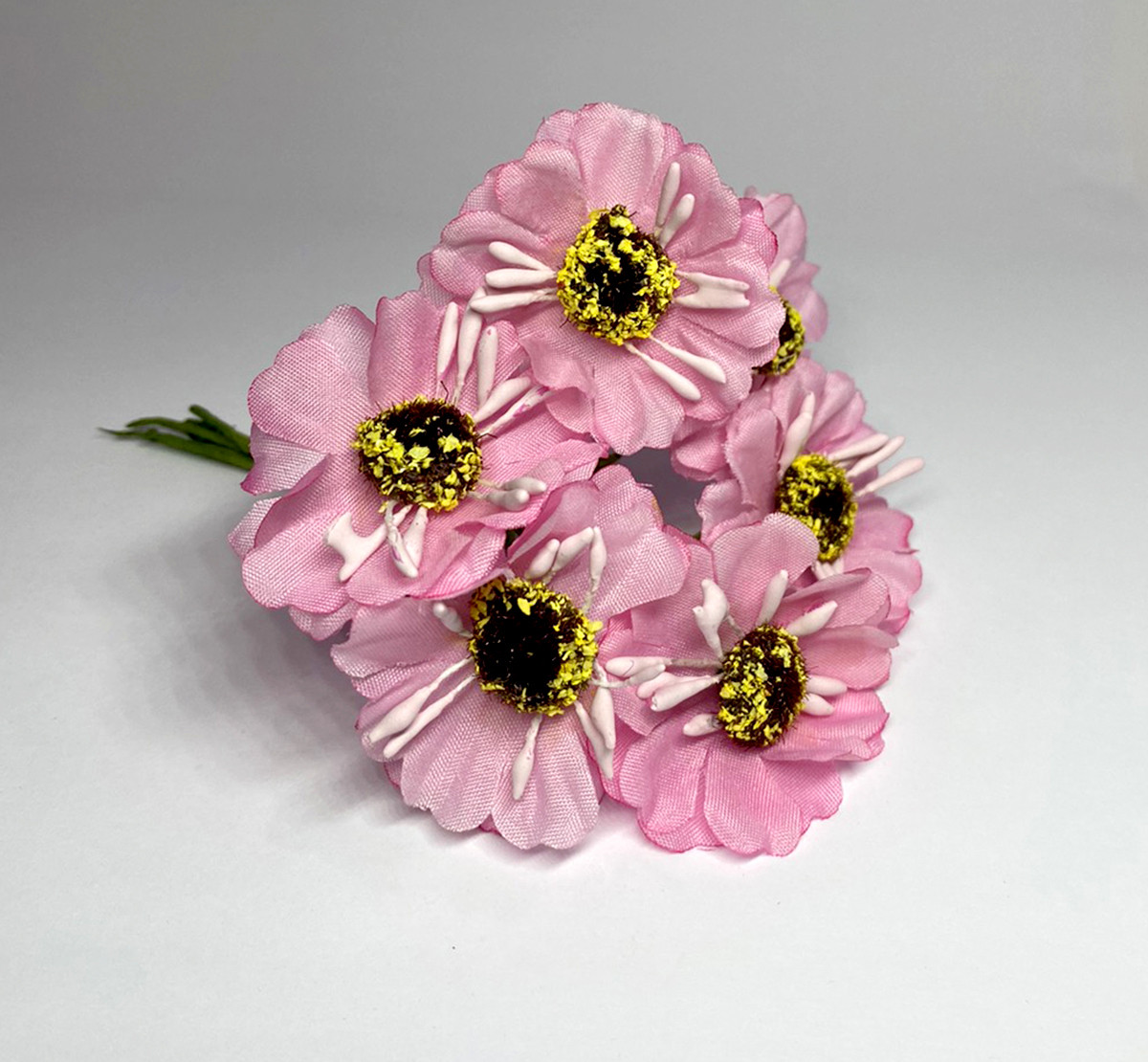 Мак польовий / ціна за букетик - 6 квіток / штучні квіти / рожевий