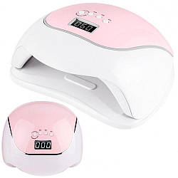 Лампа для манікюру 120W SUN BQ-V5 (LED+UV), Рожева / Світлодіодна лампа для нігтів / Лампа для полімеризації