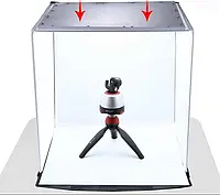 Світловий лайткуб (фотобокс) БЕЗ підсвітки для предметної зйомки Puluz PU5140 40 x 40 x 40 см Білий з чорним