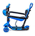 Самокат 5in1 "Сонечко" Blue з бортиком, фото 3