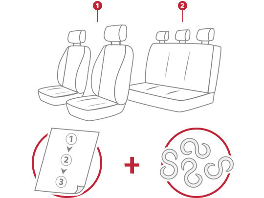 Авточехлы из экокожи Seat Cordoba (1993-2002) POK-TER ELIT Premium с бежевой вставкой z113-2024 - фото 5 - id-p1942409492