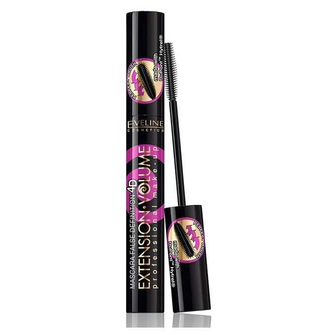 Туш для вій Eveline Cosmetics Extension Volume Professional Make-Up з ефектом накладних вій 4D