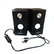 Музичні дротяні колонки для комп'ютера в дерев'яному виконанні 2.0 D-092, фото 2