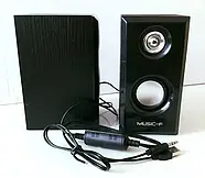 Музичні дротяні колонки для комп'ютера в дерев'яному виконанні 2.0 D-092, фото 4