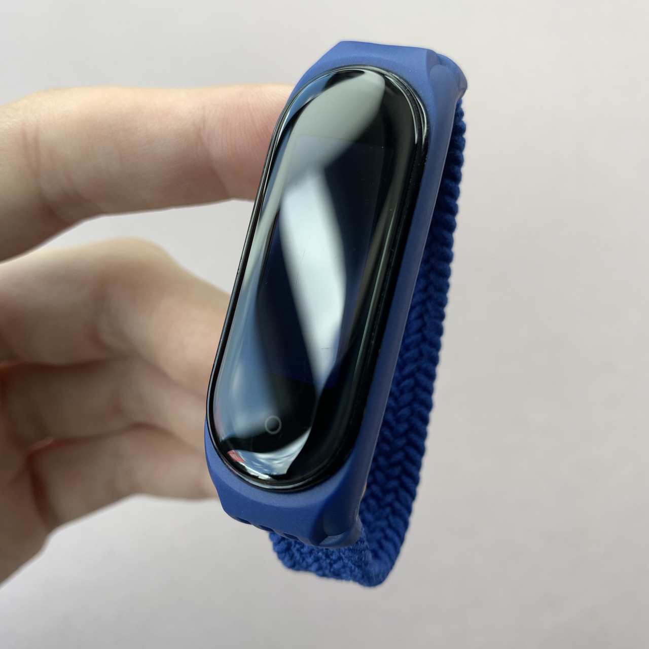 Ремінець для Xiaomi Mi Band 7 тканинний монобраслет 160mm розмір M ремінець на сяомі мі бенд 7 синій brd