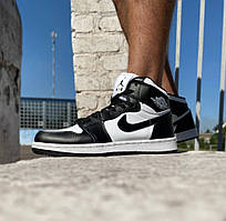 Чоловічі кросівки Nike air jordan 1 retro high black white