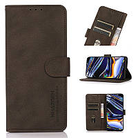 Противоударный чехол книжка для Samsung Galaxy A32 4G SM-A325 brown leather case оригинальное качество