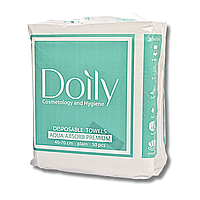 Рушники одноразові в пачці Compact Aqua Absorb Doily 40х70 см із целюлози, 50 шт., текстура: глад