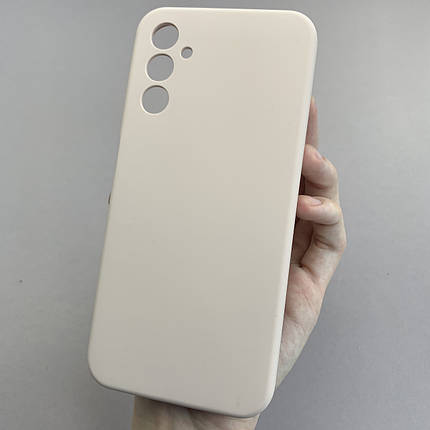 Чохол для Samsung Galaxy A14 4G / 5G силікон кейс чохол з мікрофіброю на телефон самсунг а14 пудровий r4e, фото 1