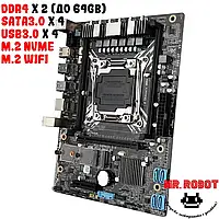 Материнская плата X99-GT (Intel X99) LGA2011-v3 mATX DDR4 NVME SATA3.0 USB3.0 M.2 WIFI игровая